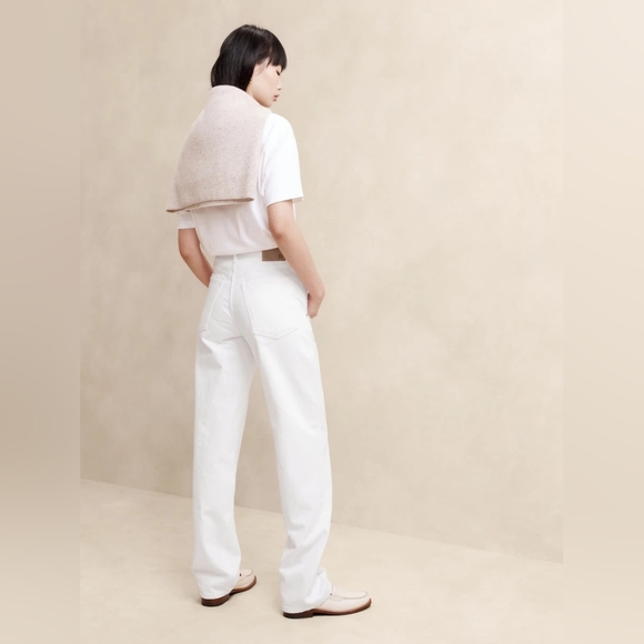 Banana Republic High Rise Relaxed Straight Fit Jeans Size 28L/6 NWT - Picture 2 of 16